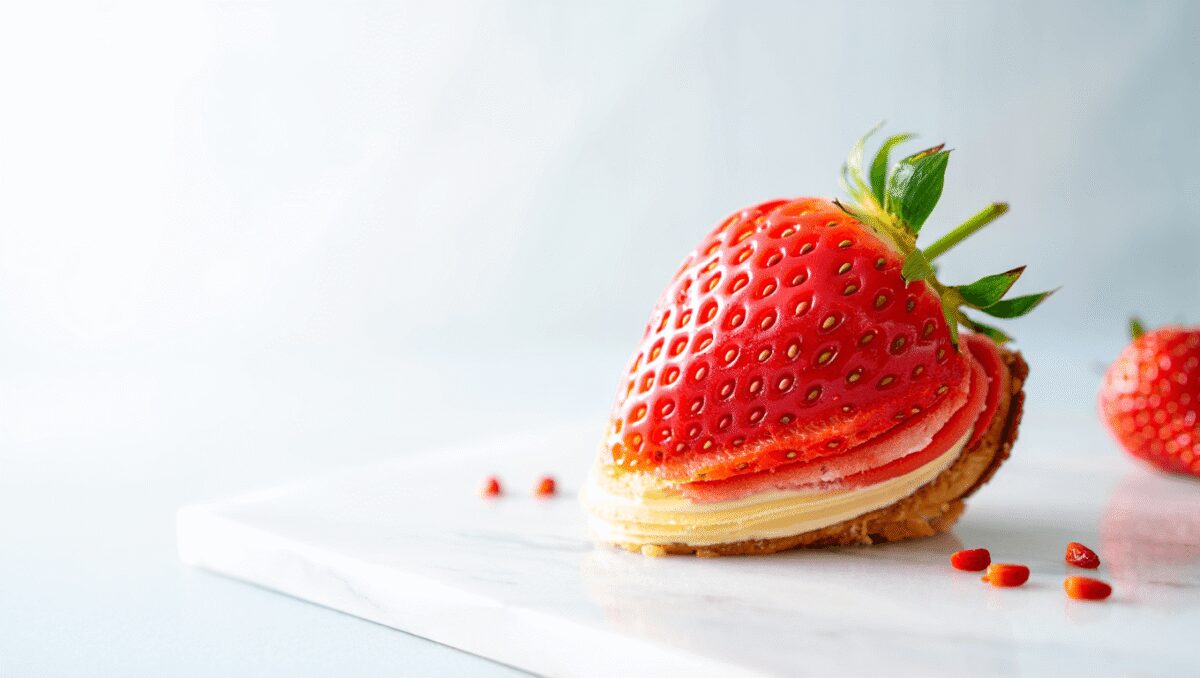 L’entremets fraise façon trompe l’oeil
