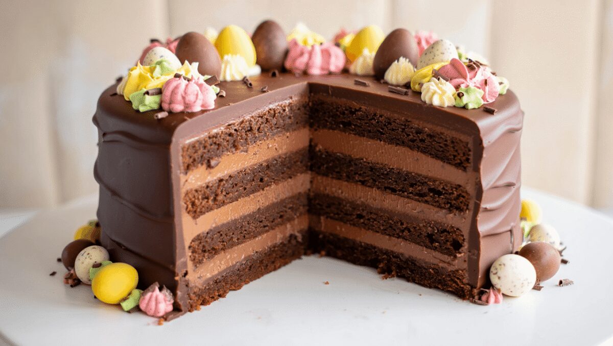 Layer Cake au chocolat de Pâques