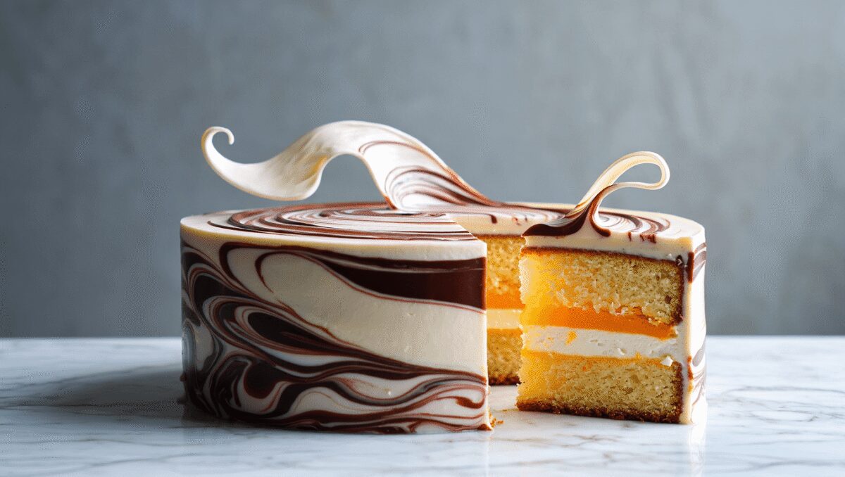 Gâteau cake design monde marin