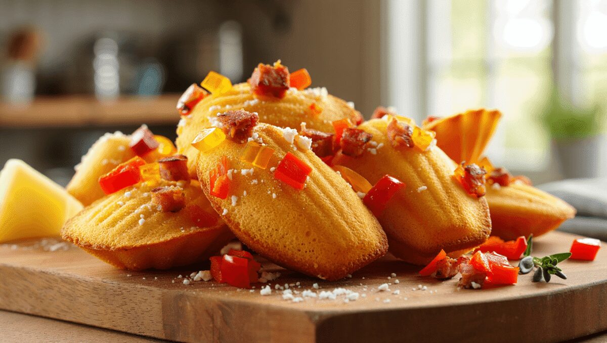 Madeleines chorizo poivron