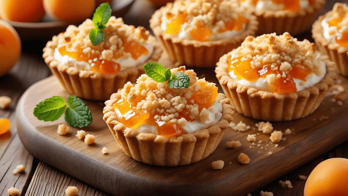 Tarte emporte-pièce abricot crumble