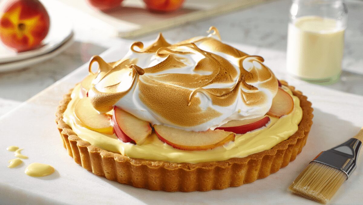 Tarte pêche façon pêcher mignon