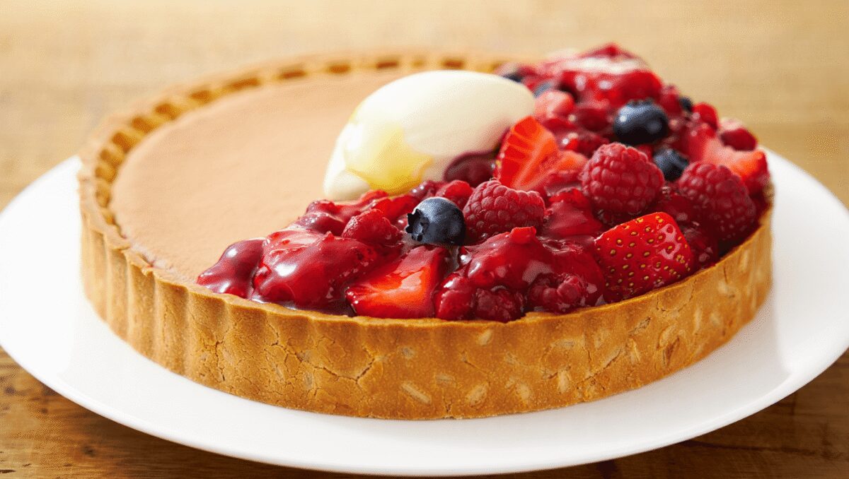 Tarte damier fruits rouges