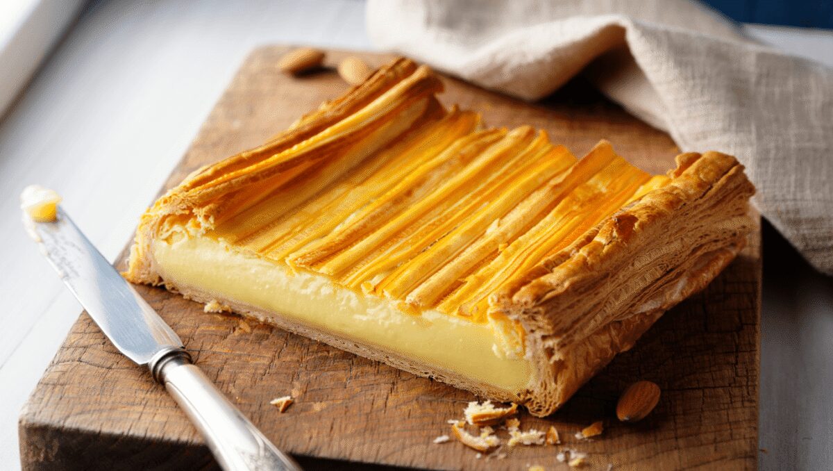 Flan feuilleté strié
