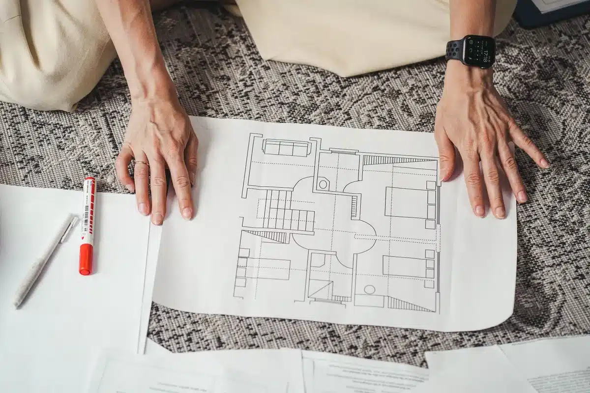 Plan et croquis de conception de piscine de jardin