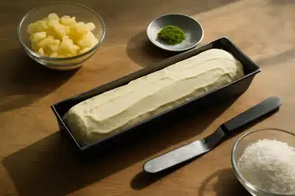 Recette de bûche piña colada facile et légère pour un Noël tropical