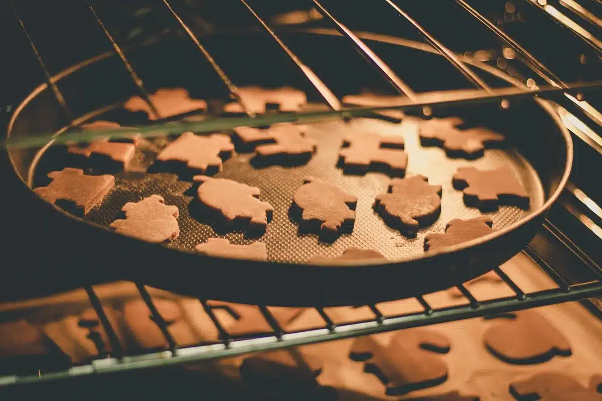Anneaux de pâte formés disposés sur une plaque prêts pour la seconde pousse