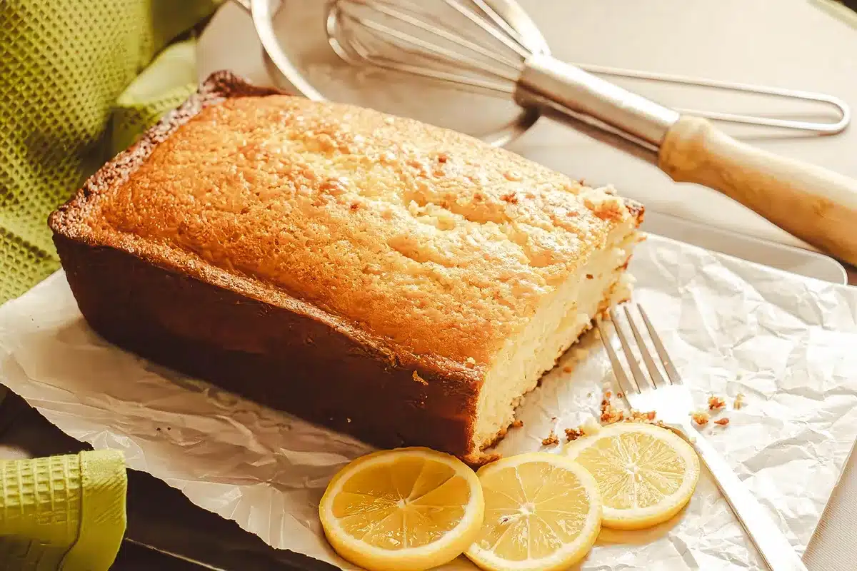Table de cuisine en plein jour avec pâte feuilletée, purée de potimarron et mains anonymes